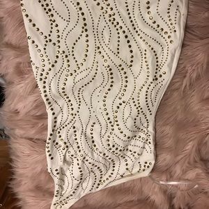 Beaded White and Gold dress